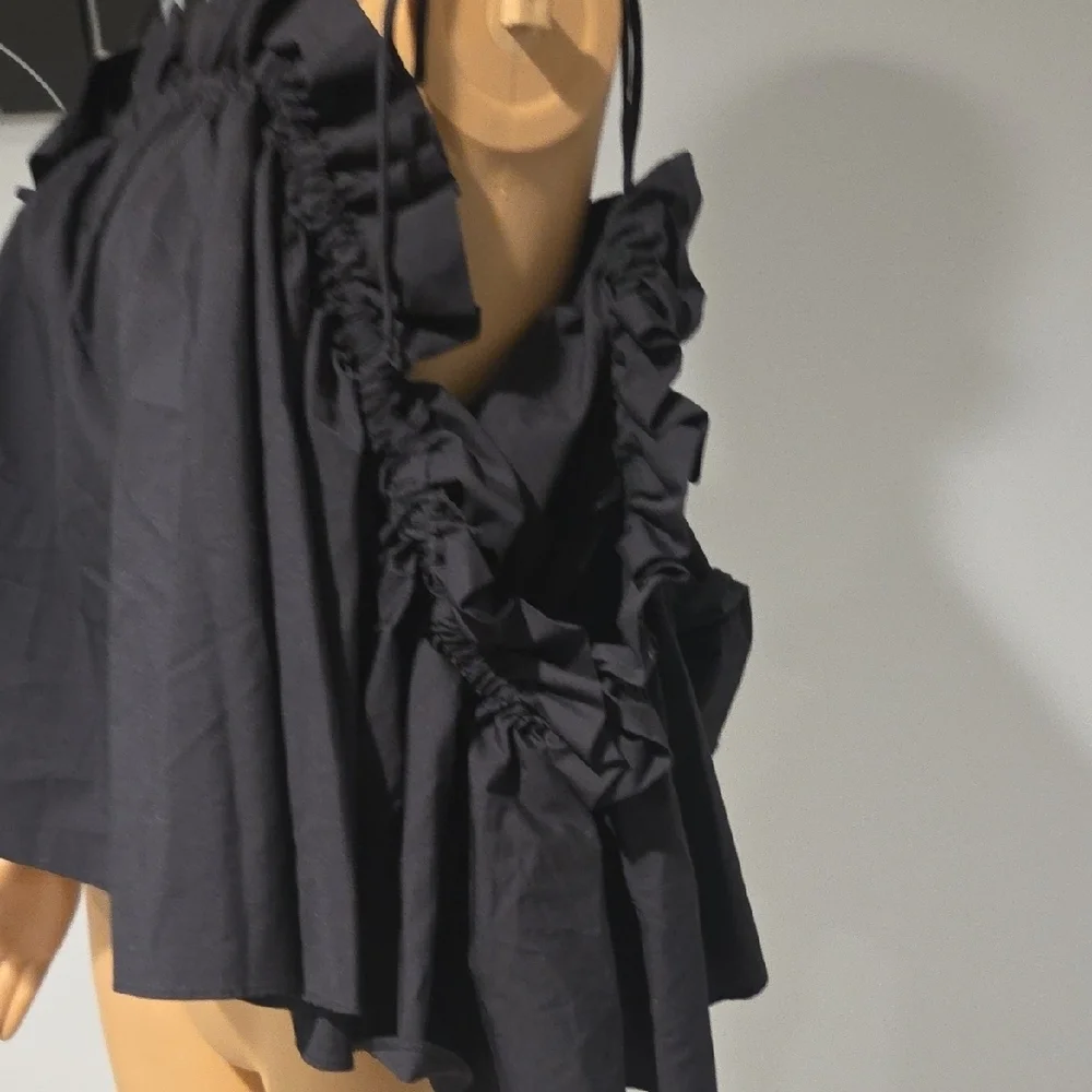 ASOS Black Off-Shoulder Ruffle Blouse - Picture 3 of 8